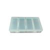 Transparent Dustproof Storage Box for Fishing Hooks & Paper Clips (1+4) Long Item Organizer, PP Plastic