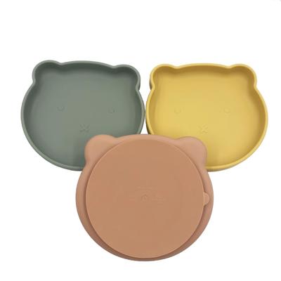 Nuovo Set di Piatti in Silicone per Bambini - Tavola da Pappa per Bambini Anti-Caduta