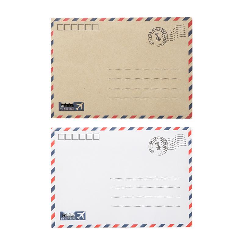 Set di Carta da Lettera Busta Stile Aviazione Retrò Coreano: Buste per Cartoline Lunghe e Carine per Spedire