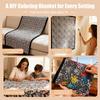 Diy Coloring Blanket, Washable Color Your Own Fleece Throw Blanket For Kids And Adults Soft Cozy Art Project