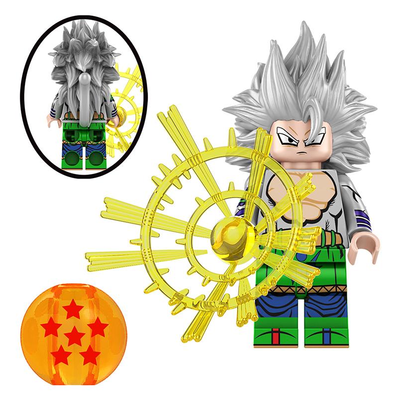 1/8ks Kreslená Anime Mini Akční Figurka Panenka Stavební Kostky Anime Postavy Goku Super Saiya Birusu Model Dětské Hračky Dárky