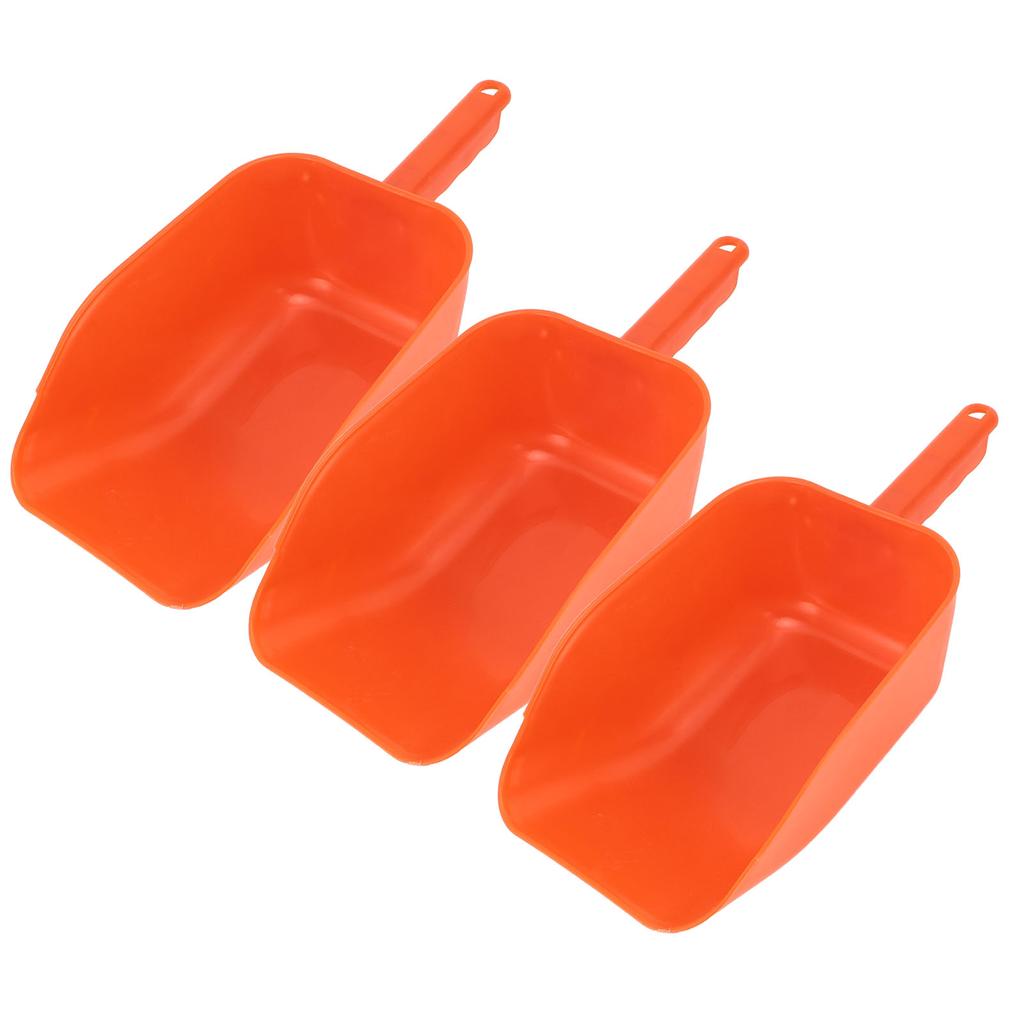 3pcs Plastic Feed Shovel Handheld Feeding Scoop Feed Ladle Portable Feeding Tool for Livestock
