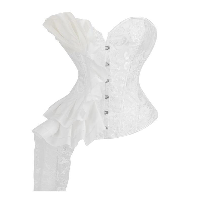 Corsetto in Raso con Bordino in Pizzo Stile Corte: Guaina modellante con supporto lombare e controllo addominale