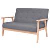 Vidaxl 2-Seater Fabric Sofa, Dark Grey