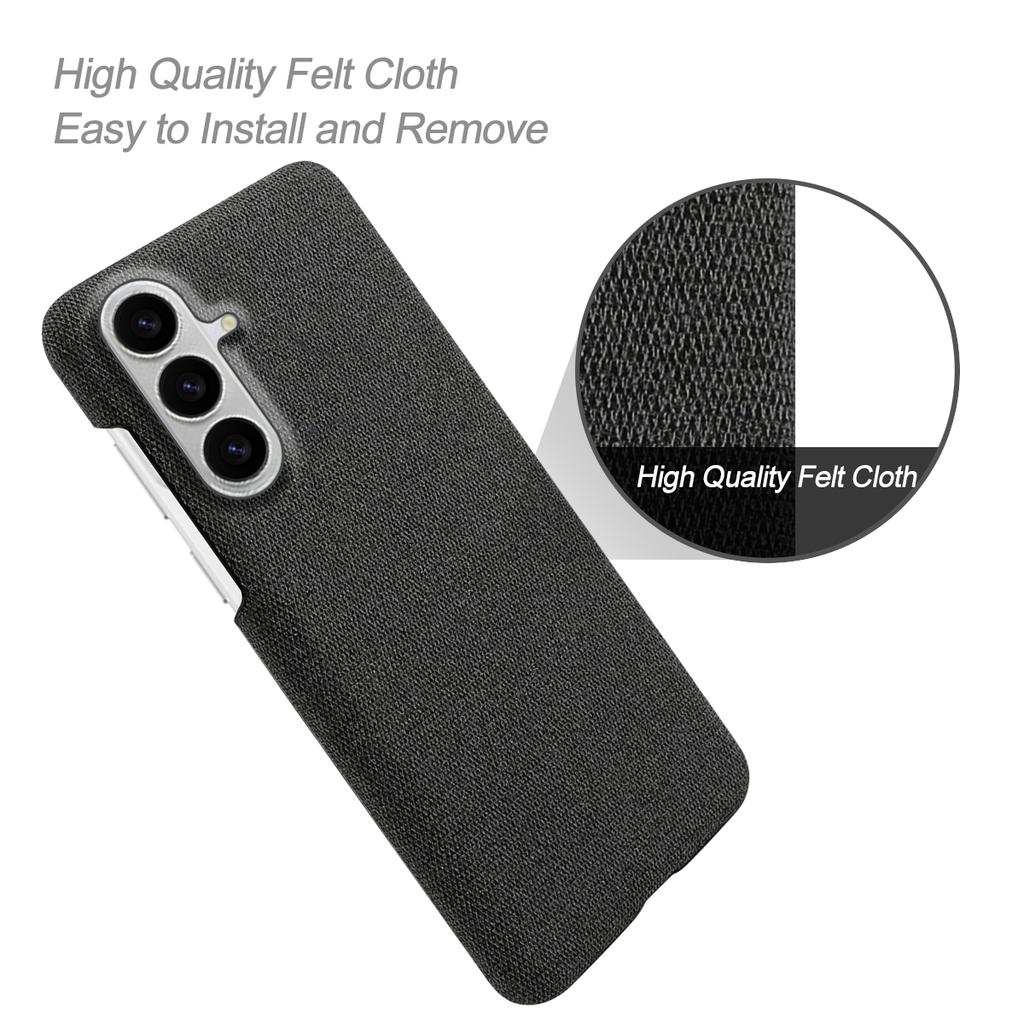 For Samsung Galaxy S26+ Phone Case Cloth Texture Anti-Scratch Protective PC Back Cover