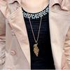 Fashion Women Multi-color Long Peacock Rhinestone Wedding Sweater Necklace
