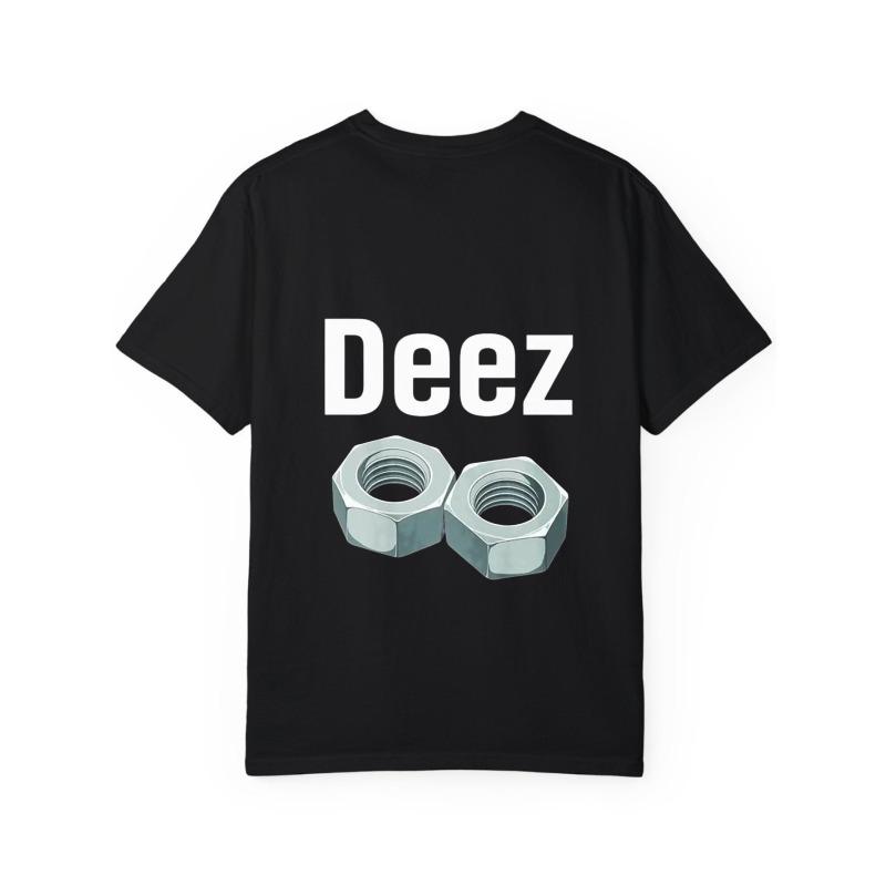 Crewneck T Shirt White Deez Nuts Graphic Print Casual Wear for Men and Women Streetwear Fashion Statement Top Daily Outfit