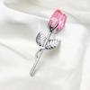 Glass Rose Mini Crystal Flower Artificial Flowers Room Ornament Office Desktop Decoration Wedding Party Valentine's Day Gift