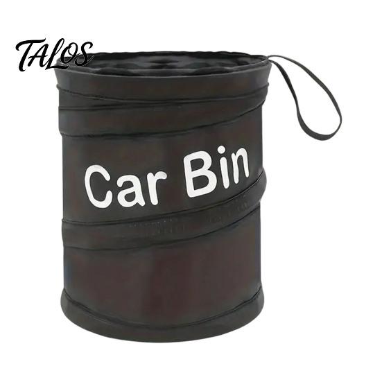 Portable Travel Trash Pouch Collapsible Car Can, Interior Foldable Waste Container, Waterproof Oxford Cleaning Accessories Cloth Bin with Lid for SUV