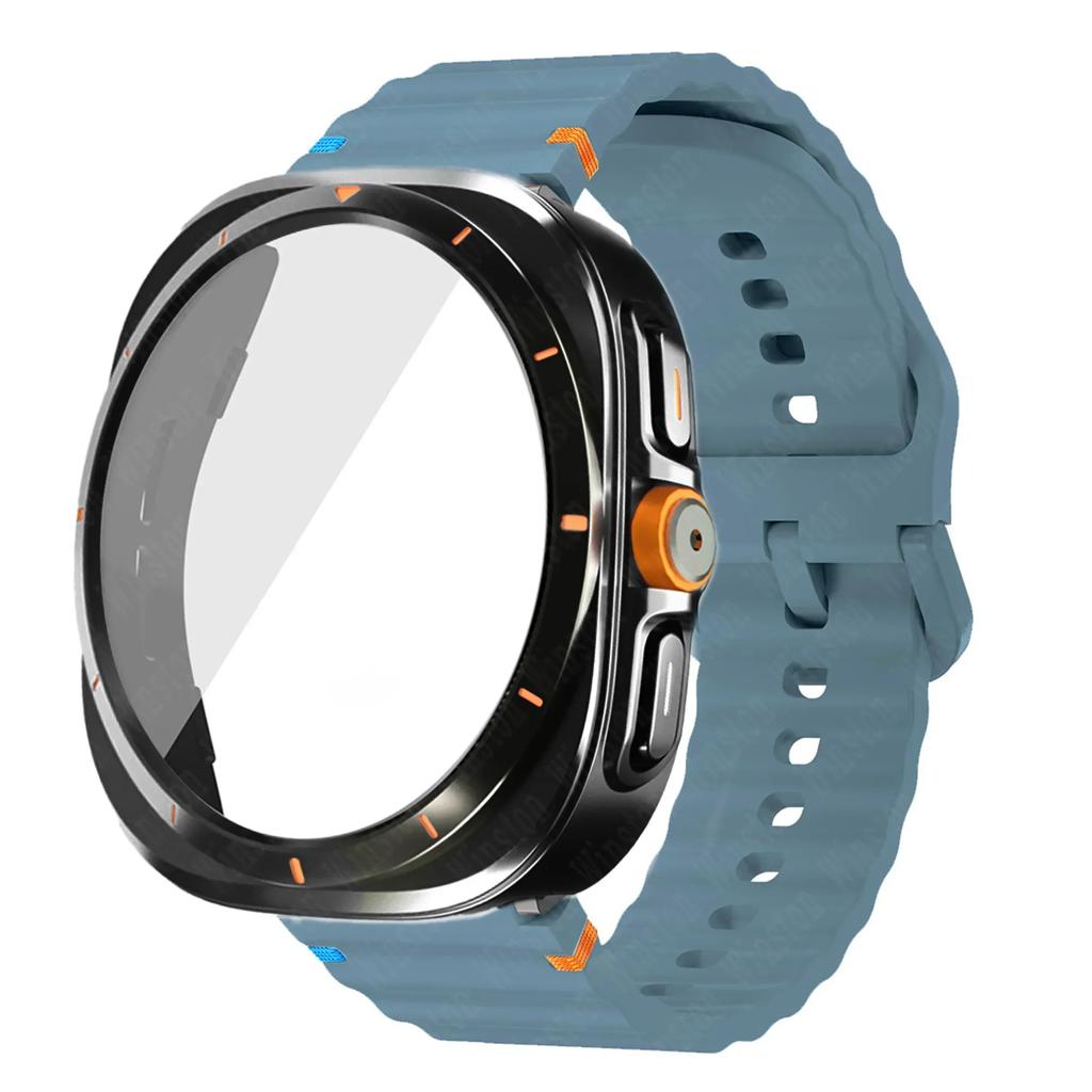 Change To Ultra Case+Band for Samsung Galaxy Watch Ultra Upgrade To Galaxy Watch 7 6 40mm 44mm Tempered Glass Screen Protector