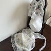 French Vintage Lace Triangle Scarves Butterfly Floral Headscarf Fashion Bandanas Turban For Girls Travel Photo Headband