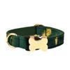 Verstellbares Haustierhalsband mit Aufdruck und Knochen-Dekoration für Weihnachtsgeschenk