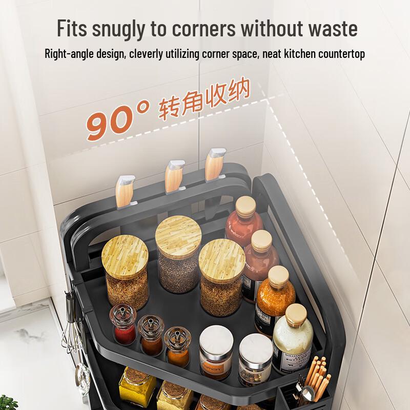 Miflame 2-Tier Corner Countertop Spice Rack