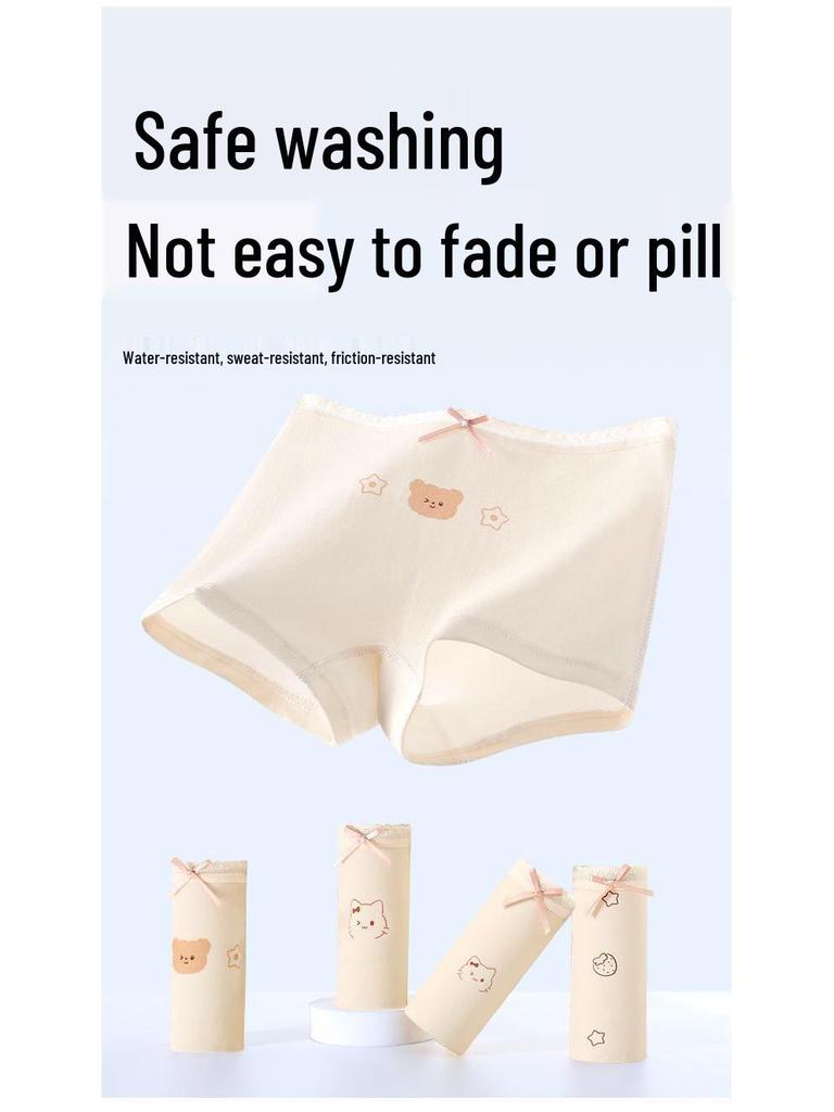 Girls' Growth Underwear: Soft 4-Corner, No-Pinch, Flat-Legged, Antibacterial 10A Baby Pants