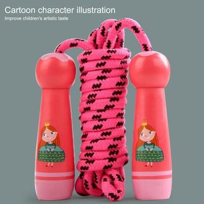 Sports Skipping Rope Anti-tangle Comfortable Grip Adjustable Cartoon Print Thickened Sports Anti-slip Strengthen