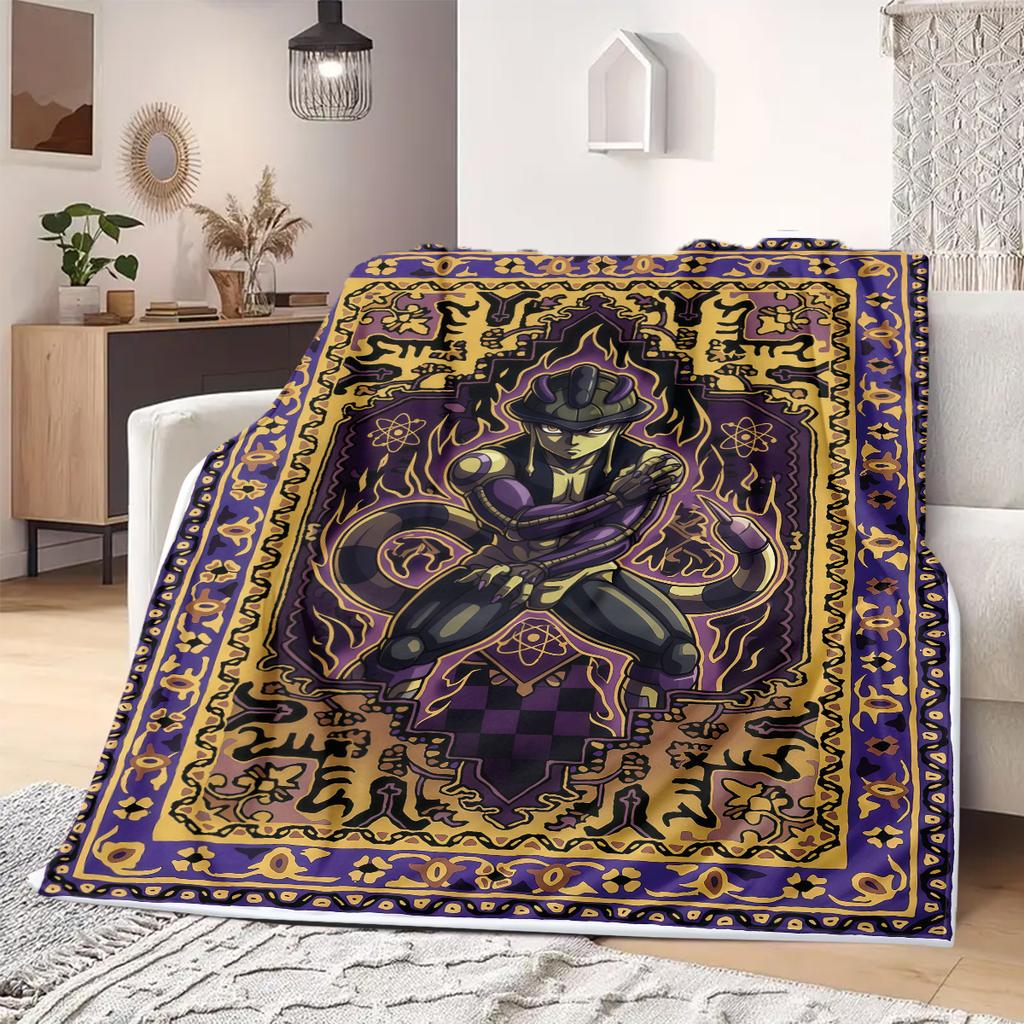 Hunter Anime Print Blanket Warm Comfortable Flannel Blanket Suitable for Bedrooms, Sofas, Beds, Chairs, Picnics, Travel