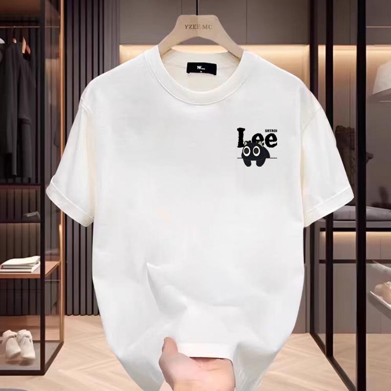 Heavy Trendy Short-sleeved T-shirt Pure Cotton Summer New Loose-print Men's and Women's Tops Casual Versatile Short Sleeves