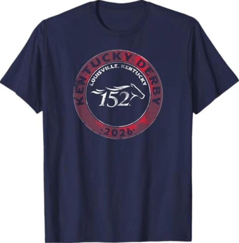 Kentucky Derby 2026 152 Vintage Navy Officially Licensed T-Shirt L