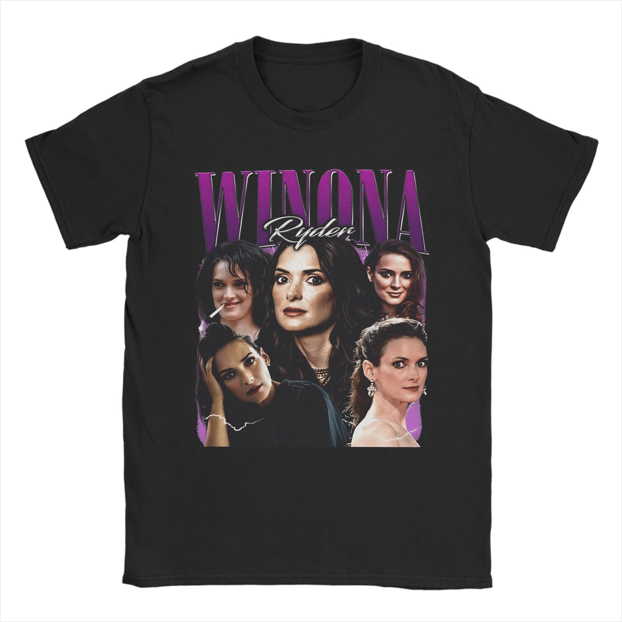 

2026 Winona Ryder Unisex WomenT Shirt Film Awesome Tee Shirt Short Sleeve O Neck TShirt Cotton Gift Idea Clothes S