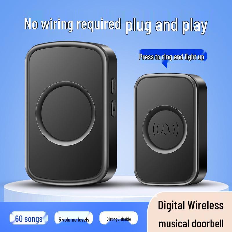 Wireless Doorbell with Remote Control and Plug-in Receiver for Home Entryway and Elderly Call Assistance