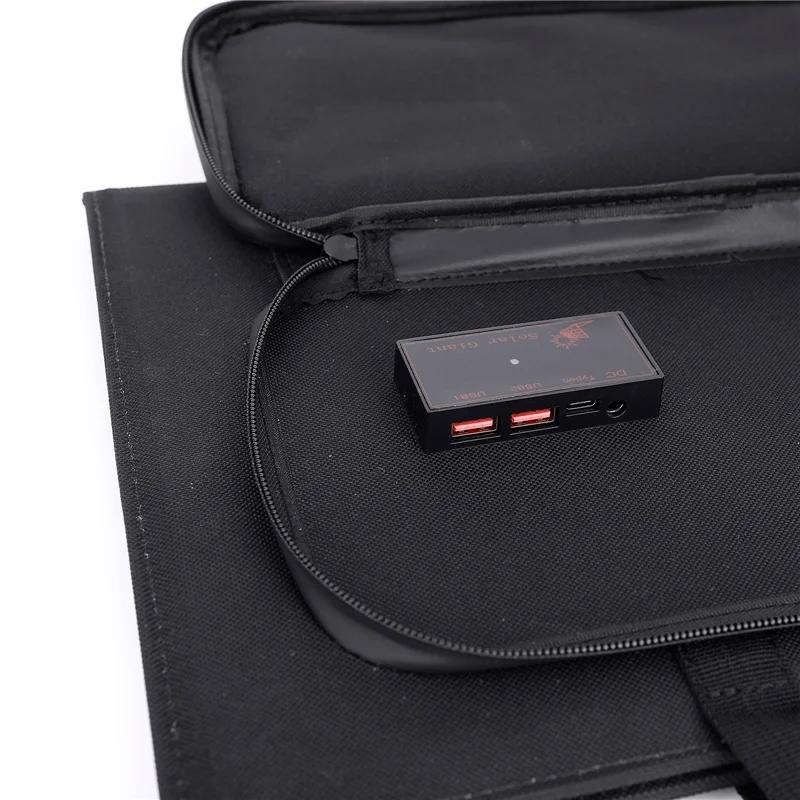 18V 60W Foldable Solar Panel Kit with 12V 24V Controller Solars Panels Double Fast Charge TypeC+DC for House Camping Travel