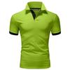 New Trendy Men'S Summer Collar Paul T-Shirt Men'S Heavy Oversize Solid Color Casual Short Sleeve