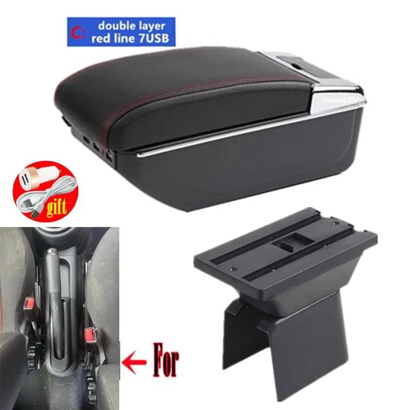 For Ford Fusion Armrest box For Ford Fiesta Mk5 Car armrest box Central storage Box Retrofit with USB Car Accessories