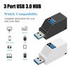 Portable USB Adapter Extender 1 To 3 Ports USB3.0 Splitter Connect Multiple Devices To PC or Laptop Phone