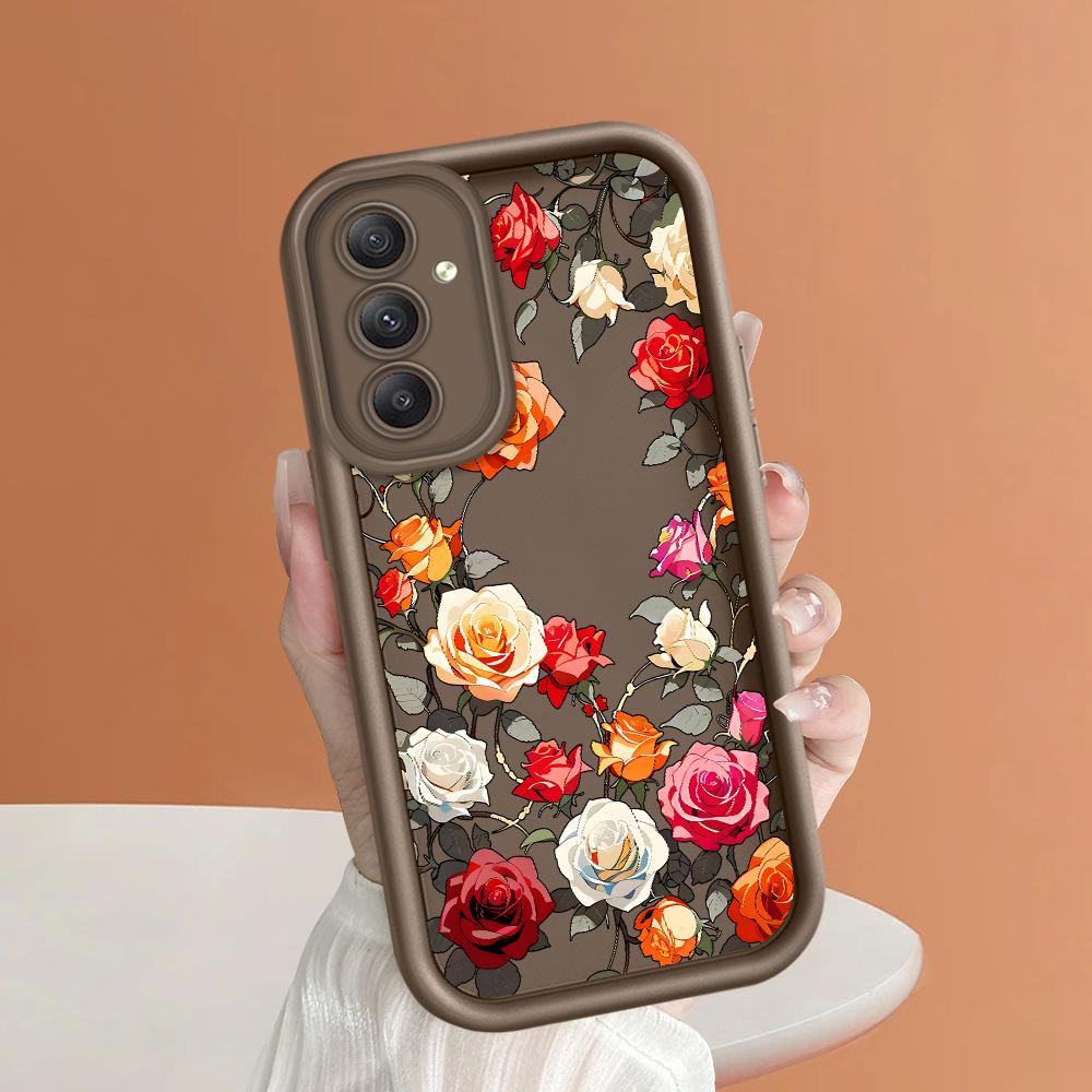 Model de imprimare cu scară pătrată din silicon moale Carcasă pentru telefon Capac complet Cameră de protecție antișoc Carcasă din cauciuc pentru Samsung