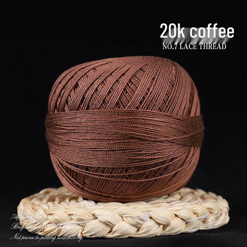 No. 7 Soft Silk Lace Yarn - Hand-Knitted, Strong Twist for Summer and Short Sleeves