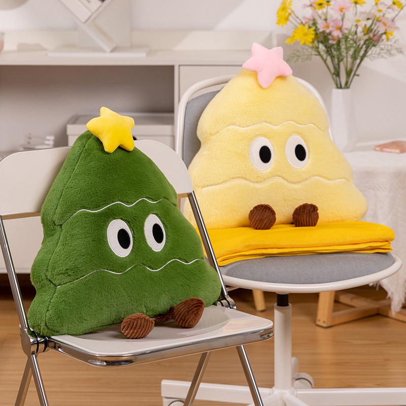 Adorable Christmas Tree Plush Pillow Doll Toy - Cartoon Dopamine Rag Doll Sofa Cushion