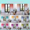 Soft And Breathable Solid Gradient Color Bedroom Eyelet Ring Top Window Curtain Wall Panel In Modern Design