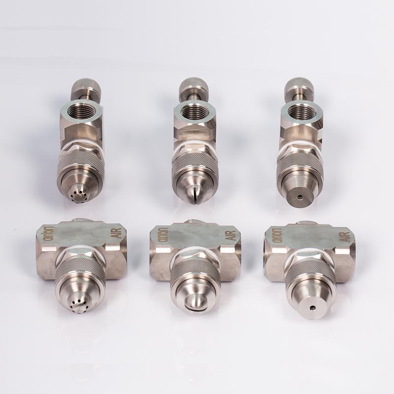 Stainless Steel Adjustable High-Pressure Two-Fluid Atomizing Mist Nozzle Spray Gun
