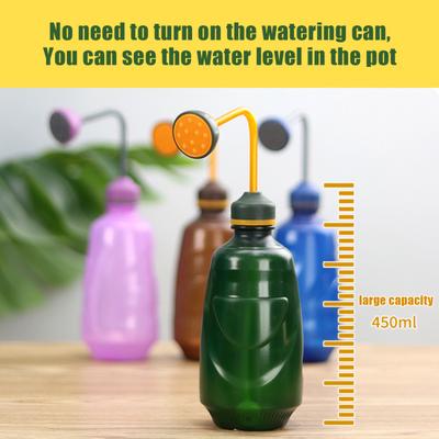 0.45L Watering Can for Seedlings Squeeze Bottle with Removable Shower Head Succulent Watering Bottle for House Plants