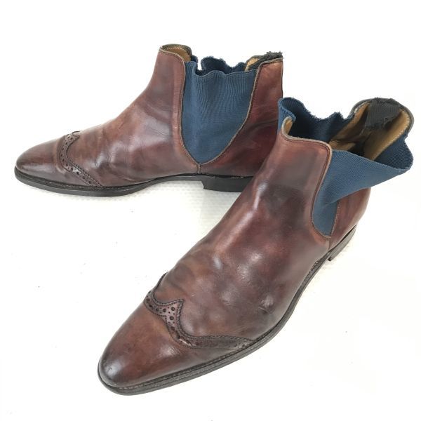 

European Vintage Leather Goodyear Side Gore Boots [7/25.5-26.0/Brown]