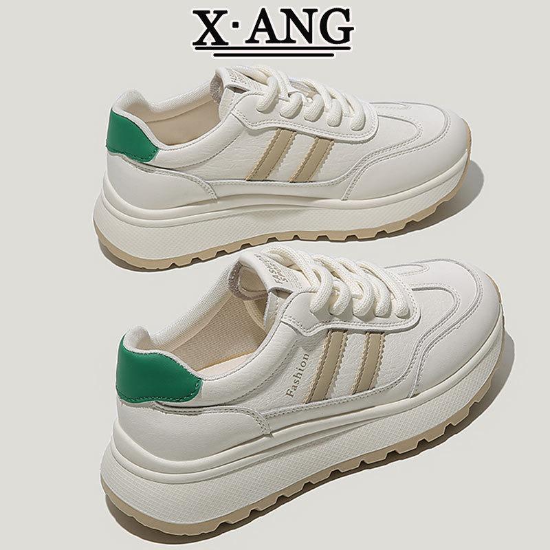 First Layer Cowhide Sports Shoes Women's Shoes Soft Sole Light Autumn New Casual Thick Sole