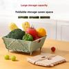 Hot Drain Basket, Fruit Basket, Foldable Plastic, Large Capacity, Raised Tiptoe, Household Kitchen, Vegetable Washing Basket