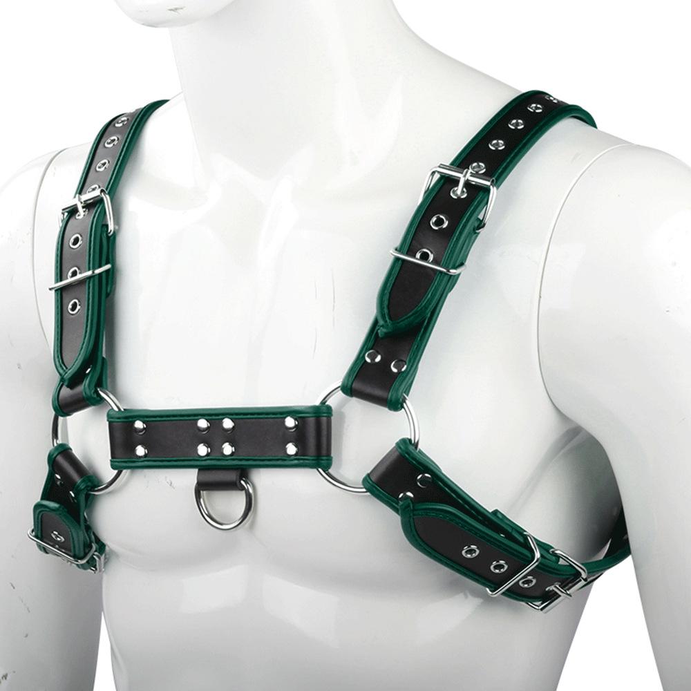 Erotic 6 Colors Men Harness English Bull Dog Leather Chest Belt Fetish Clothing Sexy Straps Bondage Erotic Sex Toys For Men