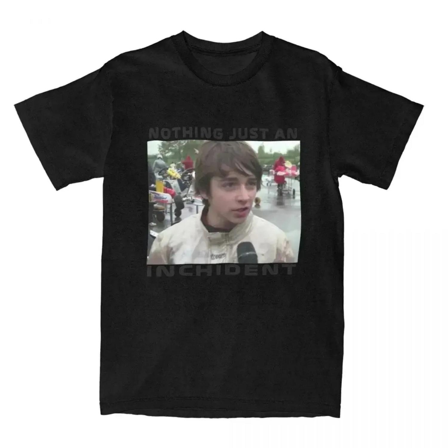 

Awesome Just An Inchident Charles Leclerc T Shirts Harajuku Vintage Short Sleeve Cotton Leisure Streetwear Unisex Tops S чёрный