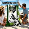 Personalizowany ręcznik plażowy z nadrukiem Borussia Mönchengladbach, na wycieczkę, kemping, imprezę na plaży, wystrój domu, prezent urodzinowy dla rodziny i przyjaciół