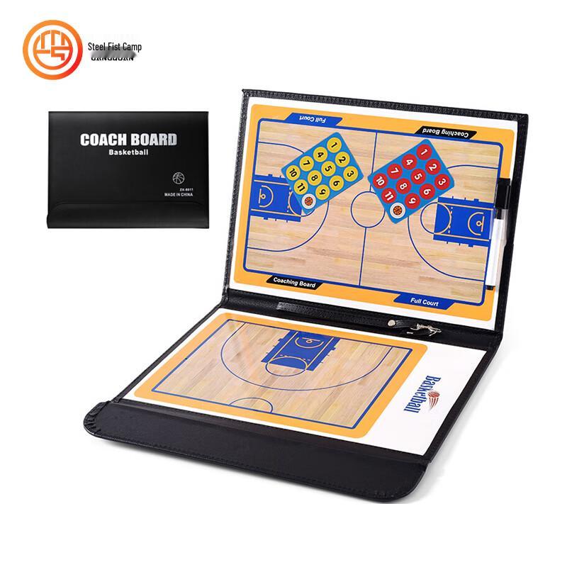 Erasable Three-Fold Football & Basketball Tactic Board with Pen & Eraser