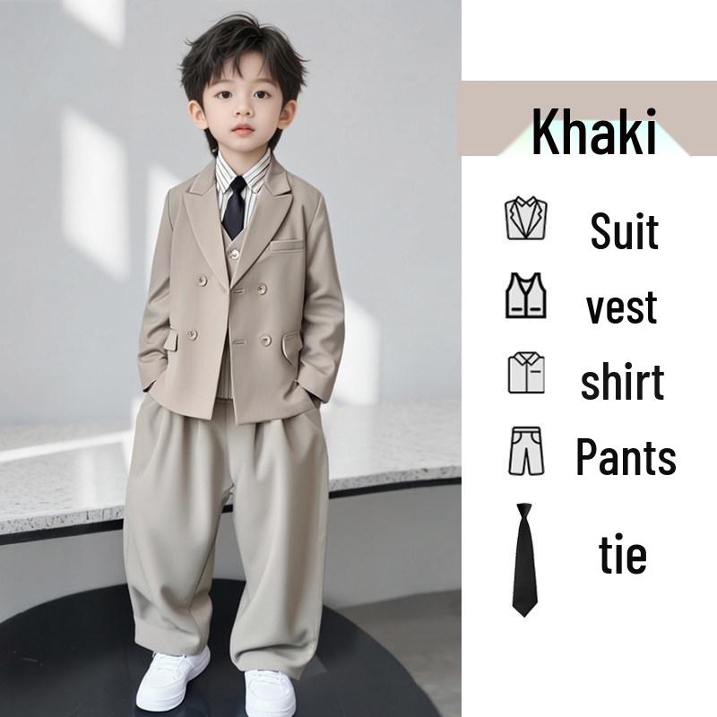 Boys' Spring Casual Suit Set - Formal Page Boy & Piano Performance Wear