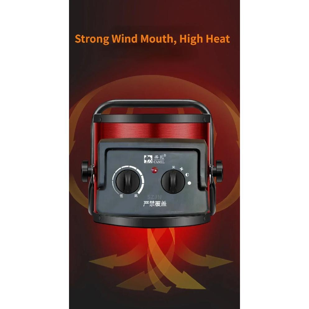 Portable Ceramic Electric Space Heater Thermostat Air Warmer Radiator Room Fast Heat Auto Shut-Off Safety Feature 2000W 3000W