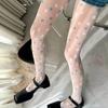 Neue milchig-weiße Stern-Netzstrumpfhosen für Damen Frühling Sommer Süße Seidenstrumpfhosen Y2K Vintage Transparente Strümpfe für Damen