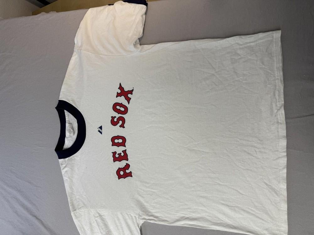 Y2K Majestic Boston Red Sox Ringer T-shirt XL Unisex T-Shirt M