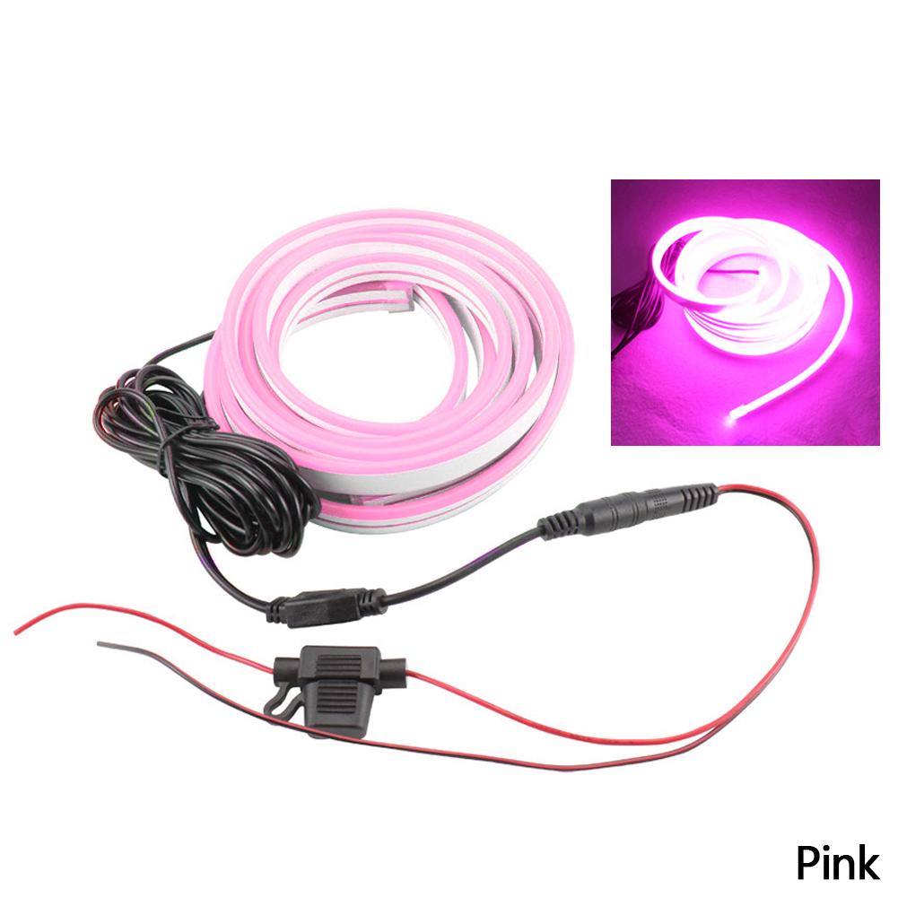 2pcs 80/120cm Car Led Light Strip for Hood Waterproof Flexible Decoration Strip Light Decor Lamp Universal Daytime Running Light