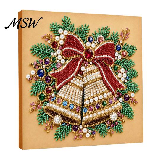 Faux Pearl Painting Kits for Adults Christmas Art Kit, DIY Santa Tree Festive Projects 3D Holiday Wall Decor Craft Kit Adults, Handmade Gift Relaxing