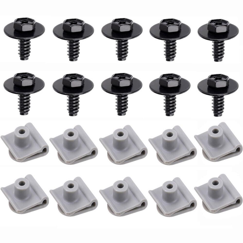 10set Splash Shield Screw & U-Nut B45556135 For Mazda 2 3 5 6 CX-3 CX-7 Protege