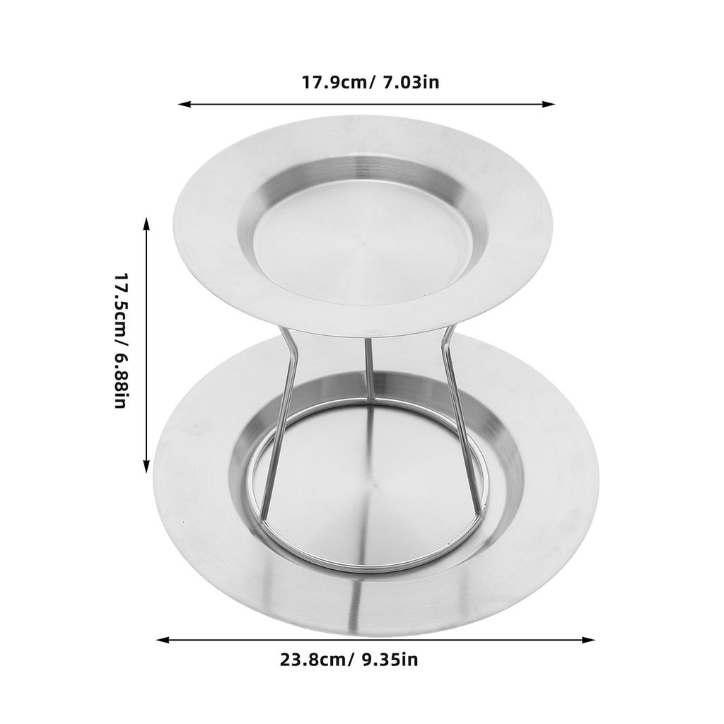 1 Satz Meeresfrüchte-Turmständer Doppelschichtig 23,8 cm 17,9 cm Edelstahl Meeresfrüchte-Präsentationsständer für Austern Garnelen Krabbenkuchen Sushi