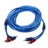 1-5PCS Car Pure Copper Audio Cable Subwoofer Amplifier Audio System Modification 2 RCA To 2 RCA Wire Automotive Signal Cable 5 M